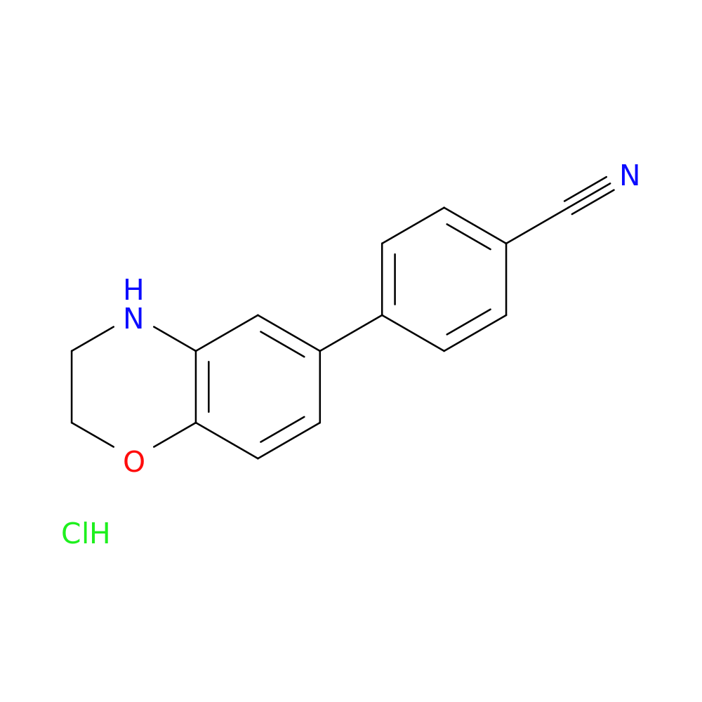 4-(3,4-dihydro-2H-1,4-benzoxazin-6-yl)benzonitrile hydrochloride