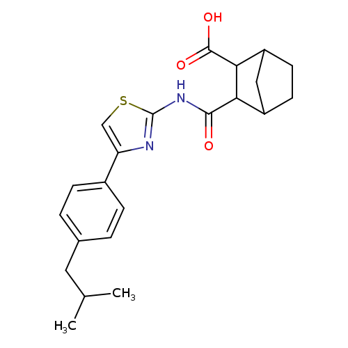 3-({[4-(4-Isobutylphenyl)-1,3-thiazol-2-yl]amino}carbonyl)bicyclo[221]heptane-2-carboxylicacid