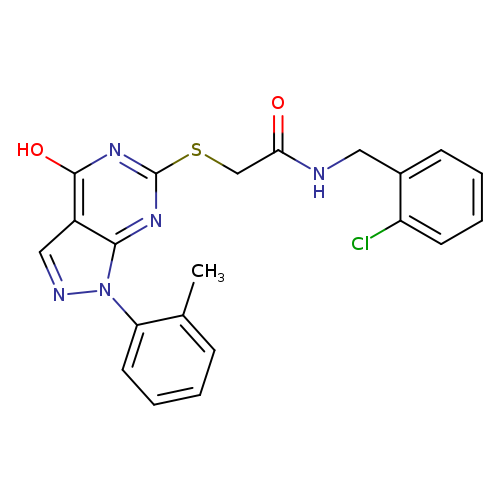 N-[(2-chlorophenyl)methyl]-2-{[4-hydroxy-1-(2-methylphenyl)-1H-pyrazolo[3,4-d]pyrimidin-6-yl]sulfanyl}acetamide