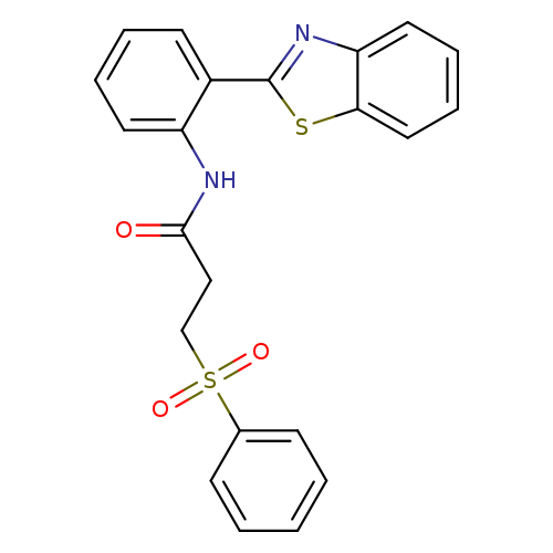 3-(benzenesulfonyl)-N-[2-(1,3-benzothiazol-2-yl)phenyl]propanamide