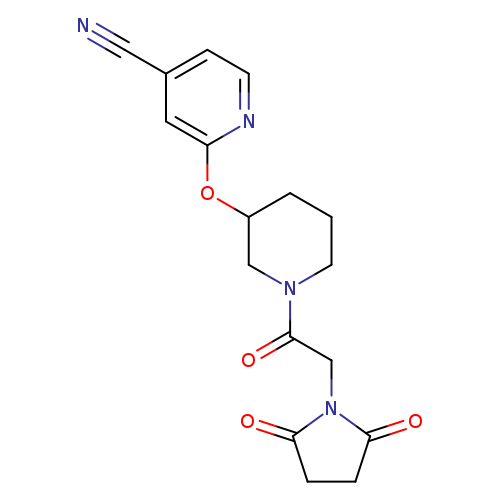 2-({1-[2-(2,5-dioxopyrrolidin-1-yl)acetyl]piperidin-3-yl}oxy)pyridine-4-carbonitrile