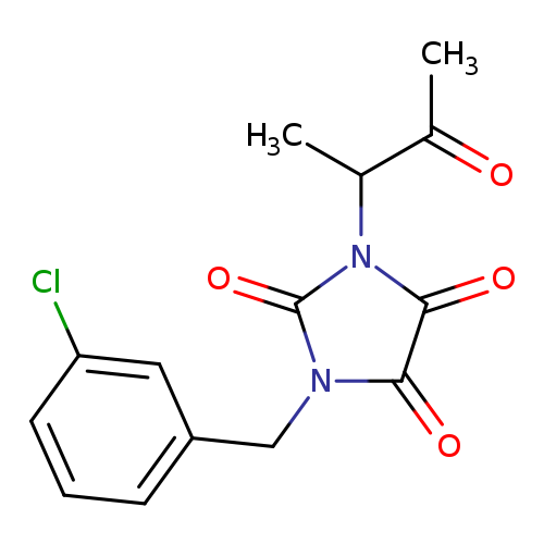 1-[(3-chlorophenyl)methyl]-3-(3-oxobutan-2-yl)imidazolidine-2,4,5-trione