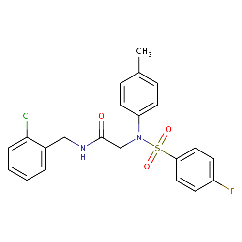 N-(2-chlorobenzyl)-2-{[(4-fluorophenyl)sulfonyl]-4-methylanilino}acetamide