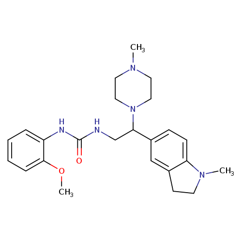 1-(2-methoxyphenyl)-3-[2-(1-methyl-2,3-dihydro-1H-indol-5-yl)-2-(4-methylpiperazin-1-yl)ethyl]urea