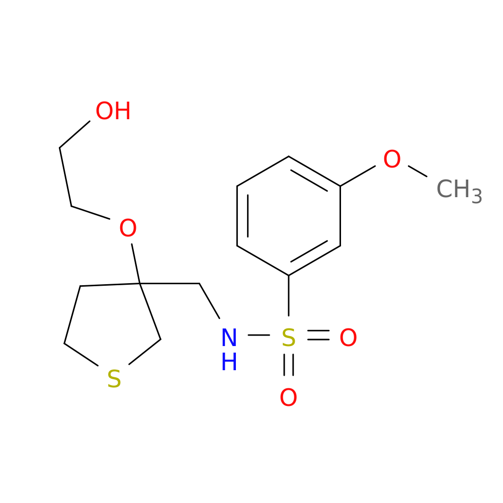 N-{[3-(2-hydroxyethoxy)thiolan-3-yl]methyl}-3-methoxybenzene-1-sulfonamide