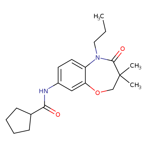 N-(3,3-dimethyl-4-oxo-5-propyl-2,3,4,5-tetrahydro-1,5-benzoxazepin-8-yl)cyclopentanecarboxamide