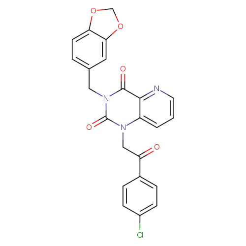 3-[(2H-1,3-benzodioxol-5-yl)methyl]-1-[2-(4-chlorophenyl)-2-oxoethyl]-1H,2H,3H,4H-pyrido[3,2-d]pyrimidine-2,4-dione