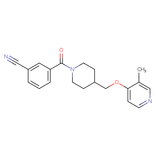 3-(4-{[(3-methylpyridin-4-yl)oxy]methyl}piperidine-1-carbonyl)benzonitrile