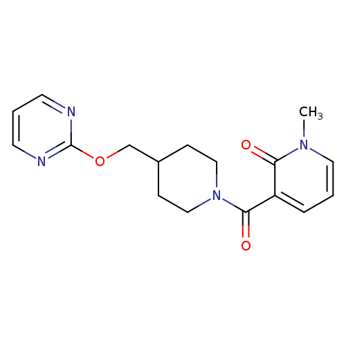 1-methyl-3-{4-[(pyrimidin-2-yloxy)methyl]piperidine-1-carbonyl}-1,2-dihydropyridin-2-one