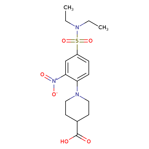1-[4-(diethylsulfamoyl)-2-nitrophenyl]piperidine-4-carboxylic acid