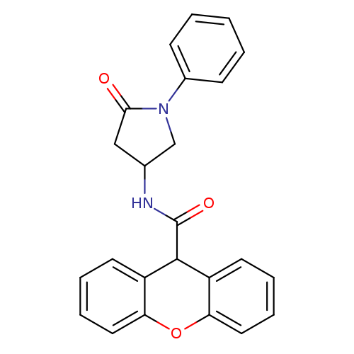 N-(5-oxo-1-phenylpyrrolidin-3-yl)-9H-xanthene-9-carboxamide