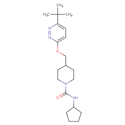 4-{[(6-tert-butylpyridazin-3-yl)oxy]methyl}-N-cyclopentylpiperidine-1-carboxamide