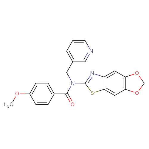 N-{4,6-dioxa-10-thia-12-azatricyclo[7.3.0.0^{3,7}]dodeca-1(9),2,7,11-tetraen-11-yl}-4-methoxy-N-[(pyridin-3-yl)methyl]benzamide