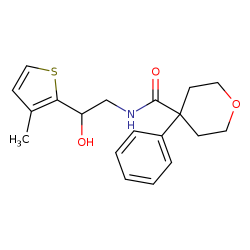 N-[2-hydroxy-2-(3-methylthiophen-2-yl)ethyl]-4-phenyloxane-4-carboxamide