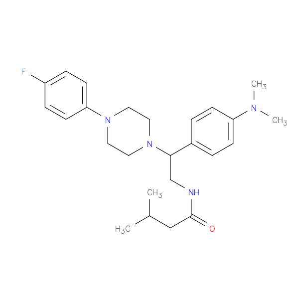 N-{2-[4-(dimethylamino)phenyl]-2-[4-(4-fluorophenyl)piperazin-1-yl]ethyl}-3-methylbutanamide