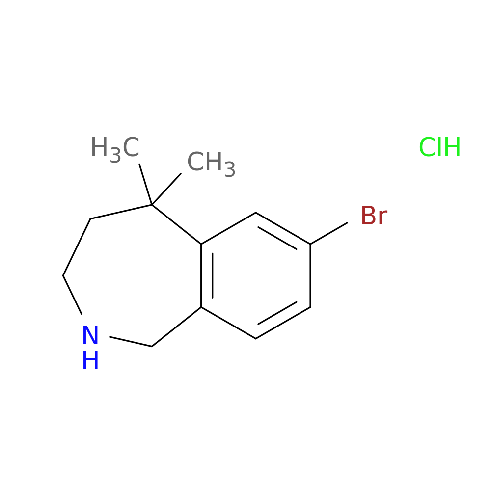 7-bromo-5,5-dimethyl-2,3,4,5-tetrahydro-1H-2-benzazepine hydrochloride