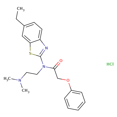 N-[2-(dimethylamino)ethyl]-N-(6-ethyl-1,3-benzothiazol-2-yl)-2-phenoxyacetamide hydrochloride