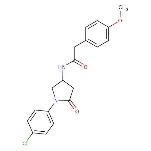 N-[1-(4-chlorophenyl)-5-oxopyrrolidin-3-yl]-2-(4-methoxyphenyl)acetamide