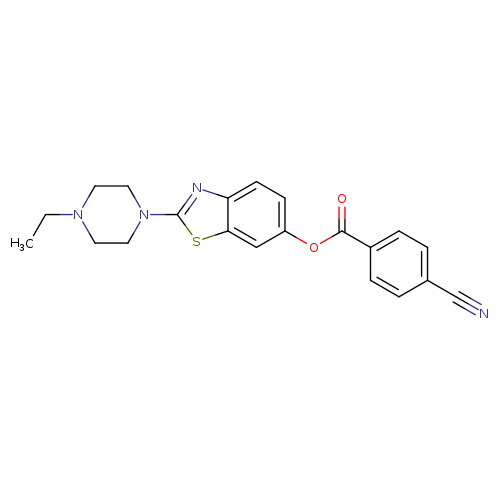 2-(4-ethylpiperazin-1-yl)-1,3-benzothiazol-6-yl 4-cyanobenzoate