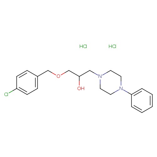 1-[(4-chlorophenyl)methoxy]-3-(4-phenylpiperazin-1-yl)propan-2-ol dihydrochloride