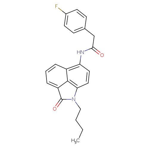 N-{2-butyl-3-oxo-2-azatricyclo[6.3.1.0^{4,12}]dodeca-1(11),4,6,8(12),9-pentaen-9-yl}-2-(4-fluorophenyl)acetamide
