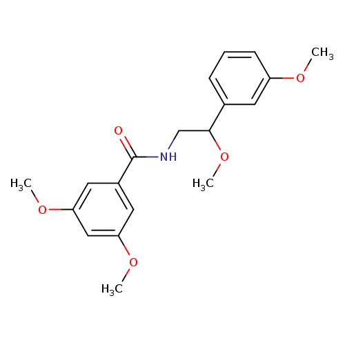3,5-dimethoxy-N-[2-methoxy-2-(3-methoxyphenyl)ethyl]benzamide