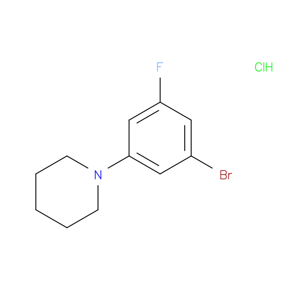 1-Bromo-3-fluoro-5-piperidinobenzene, HCl