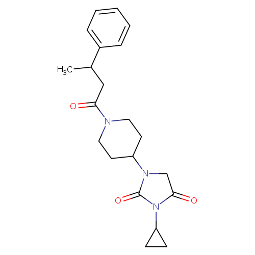 3-cyclopropyl-1-[1-(3-phenylbutanoyl)piperidin-4-yl]imidazolidine-2,4-dione