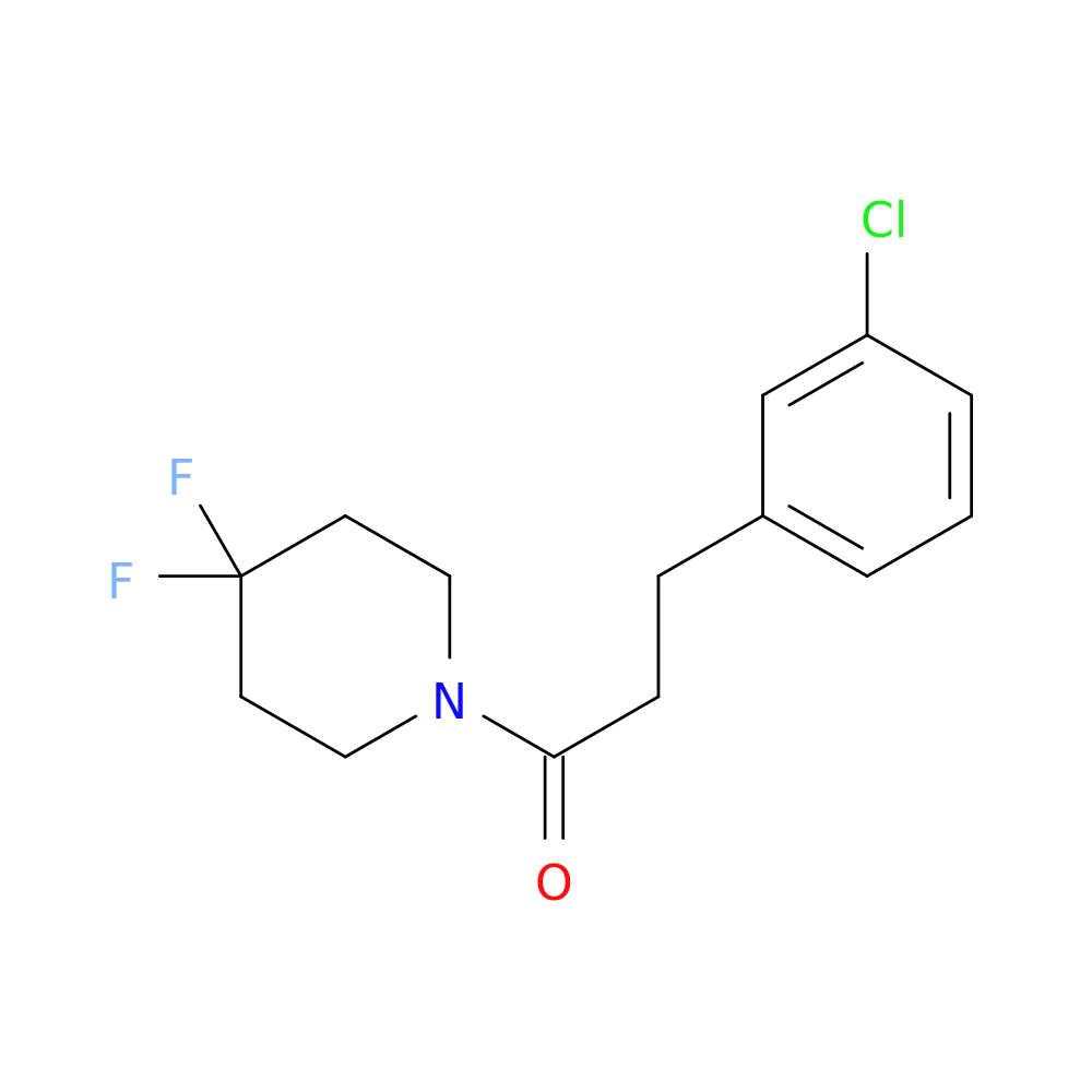 3-(3-chlorophenyl)-1-(4,4-difluoropiperidin-1-yl)propan-1-one