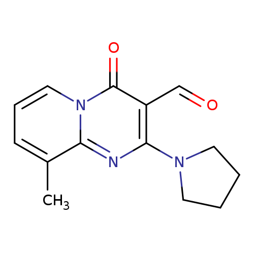 9-methyl-4-oxo-2-(pyrrolidin-1-yl)-4H-pyrido[1,2-a]pyrimidine-3-carbaldehyde