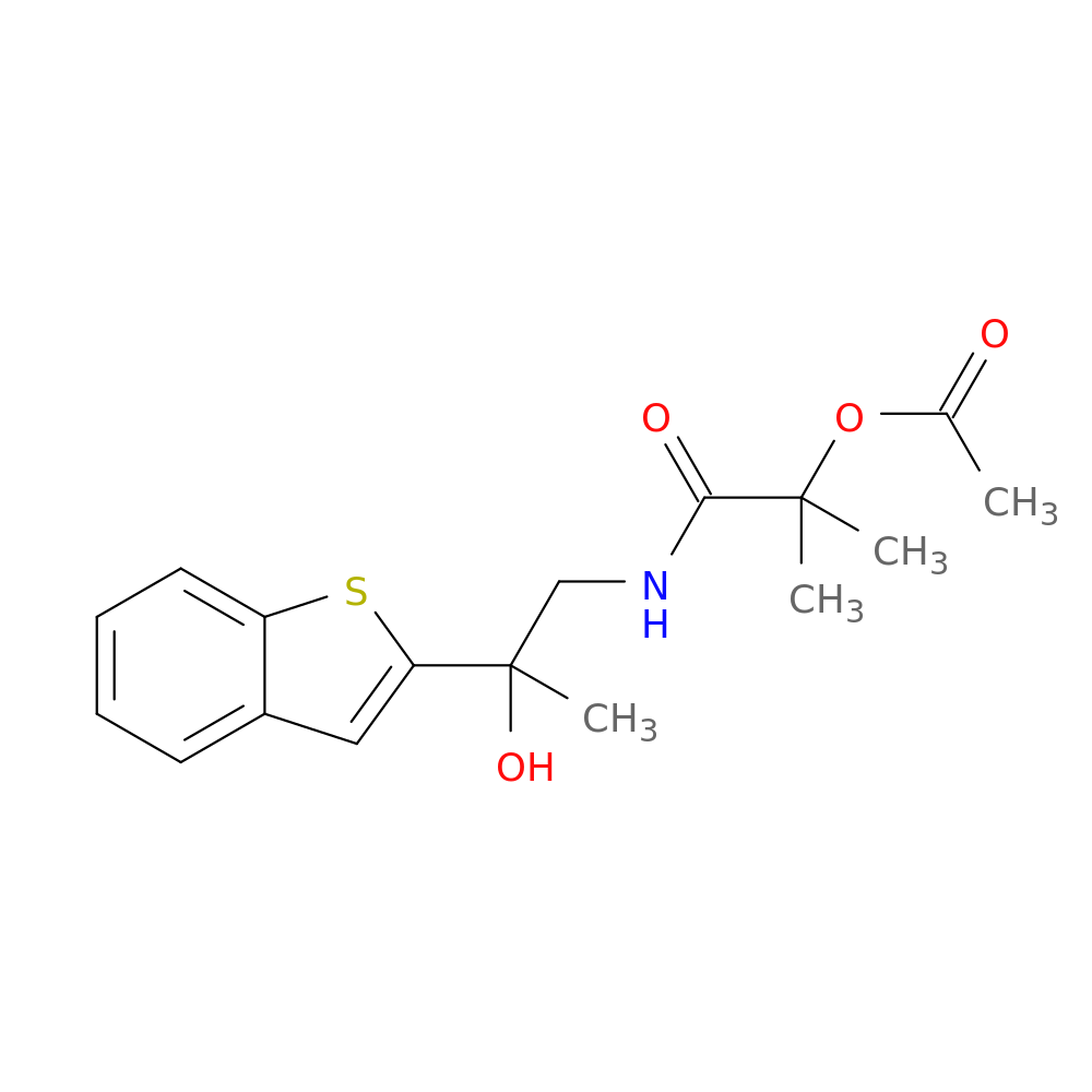 1-{[2-(1-benzothiophen-2-yl)-2-hydroxypropyl]carbamoyl}-1-methylethyl acetate