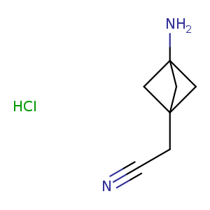 2-(3-amino-1-bicyclo[1.1.1]pentanyl)acetonitrile;hydrochloride