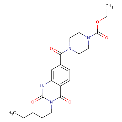 ethyl 4-(2,4-dioxo-3-pentyl-1,2,3,4-tetrahydroquinazoline-7-carbonyl)piperazine-1-carboxylate