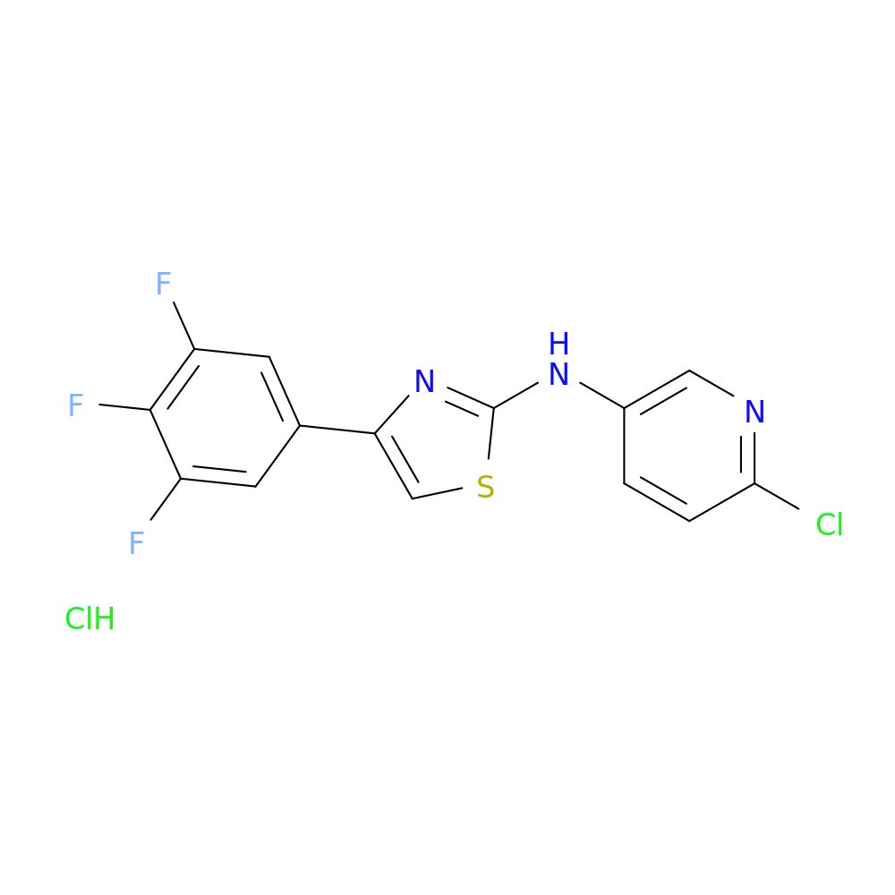 6-chloro-N-[4-(3,4,5-trifluorophenyl)-1,3-thiazol-2-yl]pyridin-3-amine hydrochloride