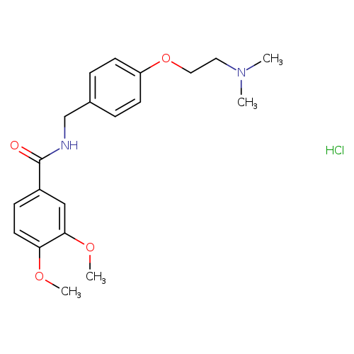 Benzamide, N-​[[4-​[2-​(dimethylamino)​ethoxy]​phenyl]​methyl]​-​3,​4-​dimethoxy-​, hydrochloride (1:1)