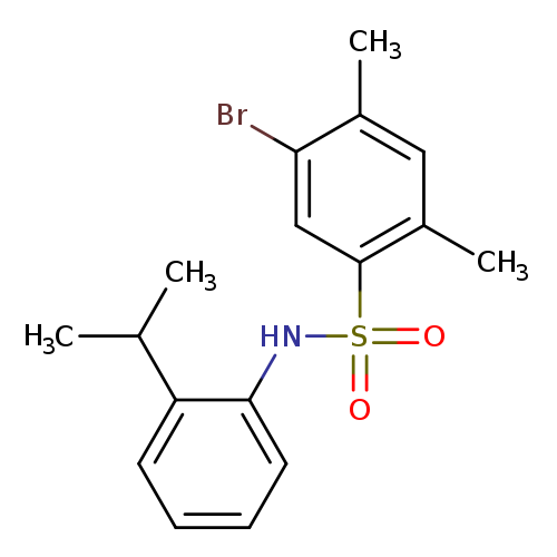 5-bromo-2,4-dimethyl-N-[2-(propan-2-yl)phenyl]benzene-1-sulfonamide