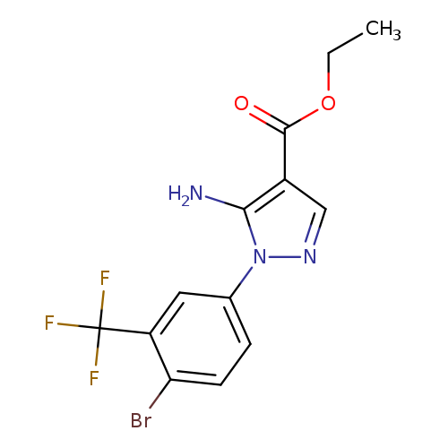 ethyl 5-amino-1-[4-bromo-3-(trifluoromethyl)phenyl]-1H-pyrazole-4-carboxylate
