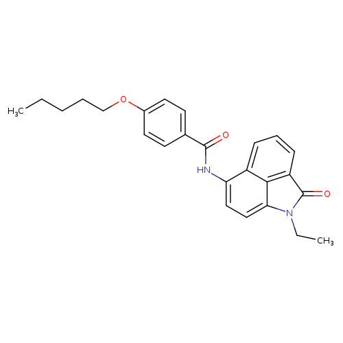 N-{2-ethyl-3-oxo-2-azatricyclo[6.3.1.0^{4,12}]dodeca-1(11),4,6,8(12),9-pentaen-9-yl}-4-(pentyloxy)benzamide
