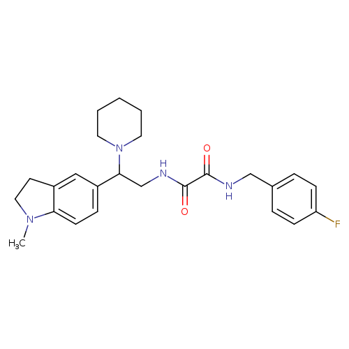 N'-[(4-fluorophenyl)methyl]-N-[2-(1-methyl-2,3-dihydro-1H-indol-5-yl)-2-(piperidin-1-yl)ethyl]ethanediamide
