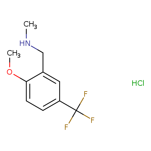 {[2-methoxy-5-(trifluoromethyl)phenyl]methyl}(methyl)amine hydrochloride