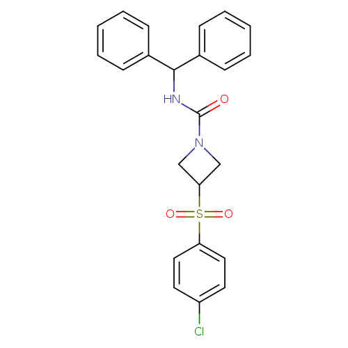 3-(4-chlorobenzenesulfonyl)-N-(diphenylmethyl)azetidine-1-carboxamide