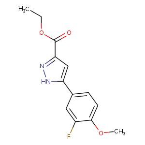 ethyl 5-(3-fluoro-4-methoxyphenyl)-1H-pyrazole-3-carboxylate