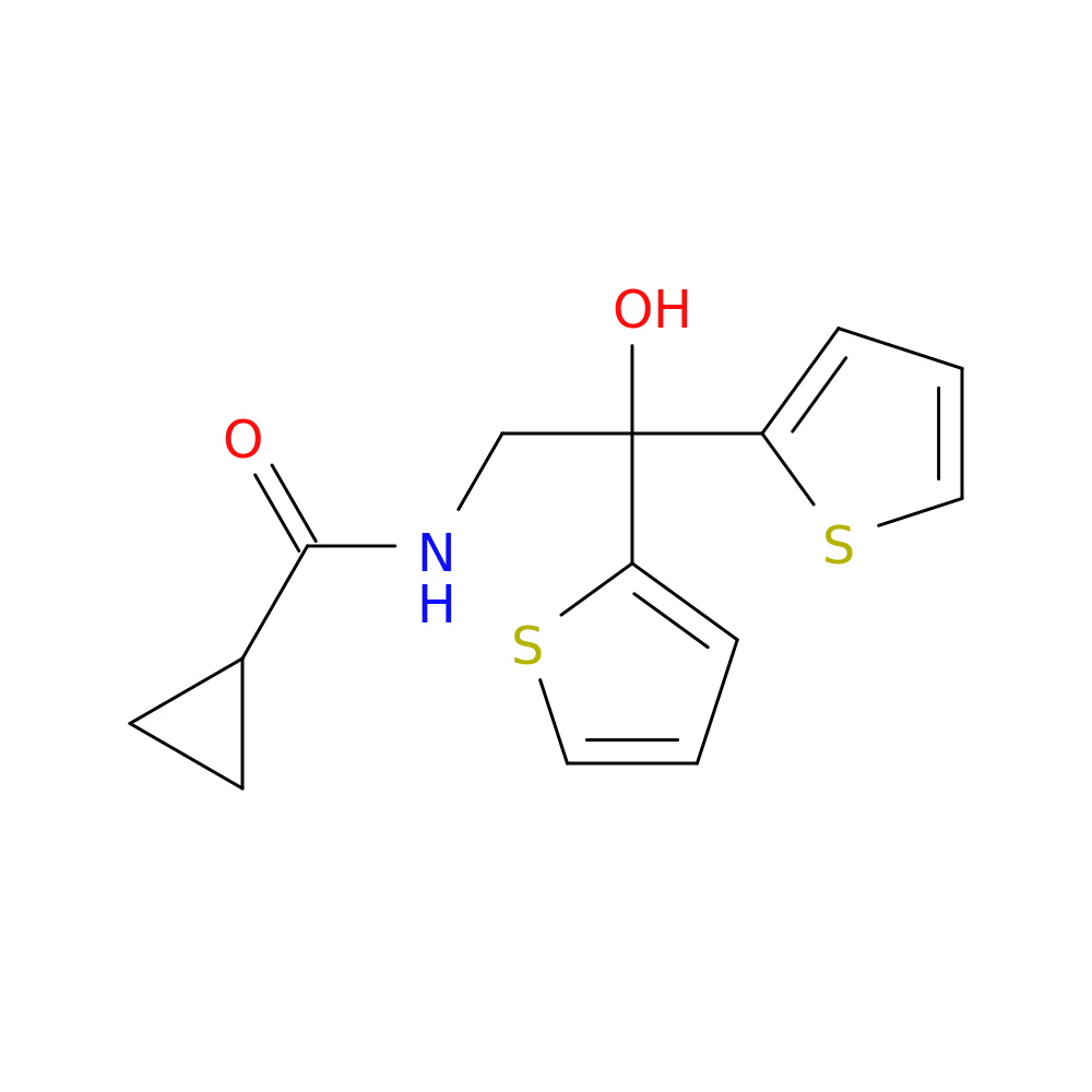 N-[2-hydroxy-2,2-bis(thiophen-2-yl)ethyl]cyclopropanecarboxamide