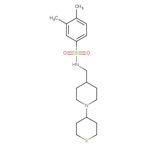 3,4-dimethyl-N-{[1-(thian-4-yl)piperidin-4-yl]methyl}benzene-1-sulfonamide