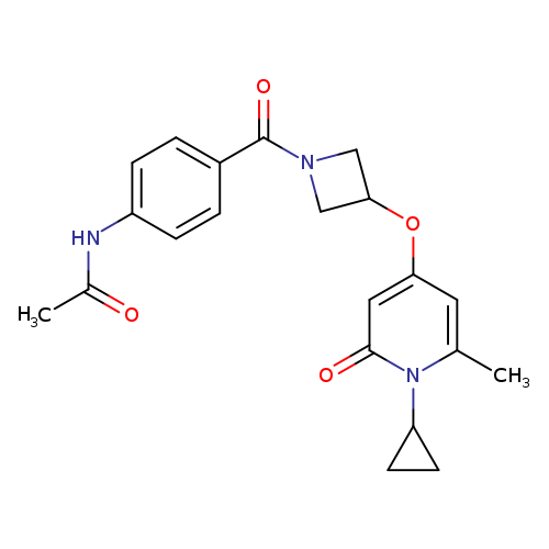N-(4-{3-[(1-cyclopropyl-6-methyl-2-oxo-1,2-dihydropyridin-4-yl)oxy]azetidine-1-carbonyl}phenyl)acetamide