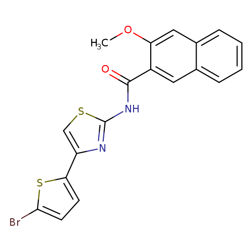 N-[4-(5-bromothiophen-2-yl)-1,3-thiazol-2-yl]-3-methoxynaphthalene-2-carboxamide