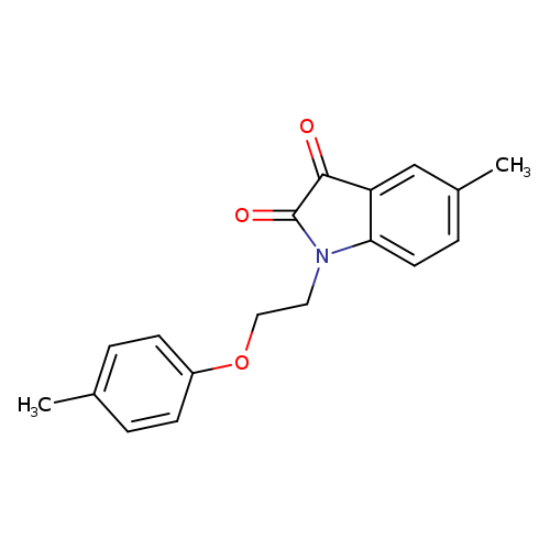 5-methyl-1-[2-(4-methylphenoxy)ethyl]indole-2,3-dione