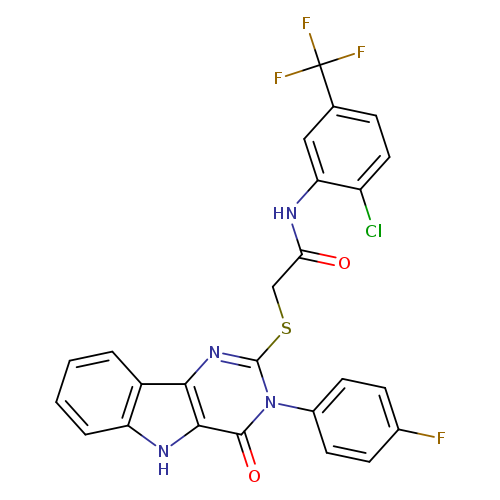 N-[2-chloro-5-(trifluoromethyl)phenyl]-2-{[3-(4-fluorophenyl)-4-oxo-3H,4H,5H-pyrimido[5,4-b]indol-2-yl]sulfanyl}acetamide