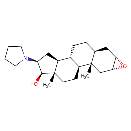 (2a,3a,5a,16b,17b)-2,3-Epoxy-16-(1-pyrrolidinyl)androstan-17-ol