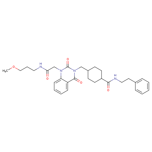 4-[(1-{[(3-methoxypropyl)carbamoyl]methyl}-2,4-dioxo-1,2,3,4-tetrahydroquinazolin-3-yl)methyl]-N-(2-phenylethyl)cyclohexane-1-carboxamide